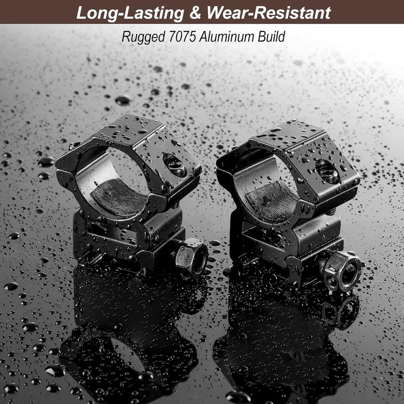KKIKK 1 inch Scope Rings for Picatinny Rail, 2-PCS Scope Mount Rings - Image 5